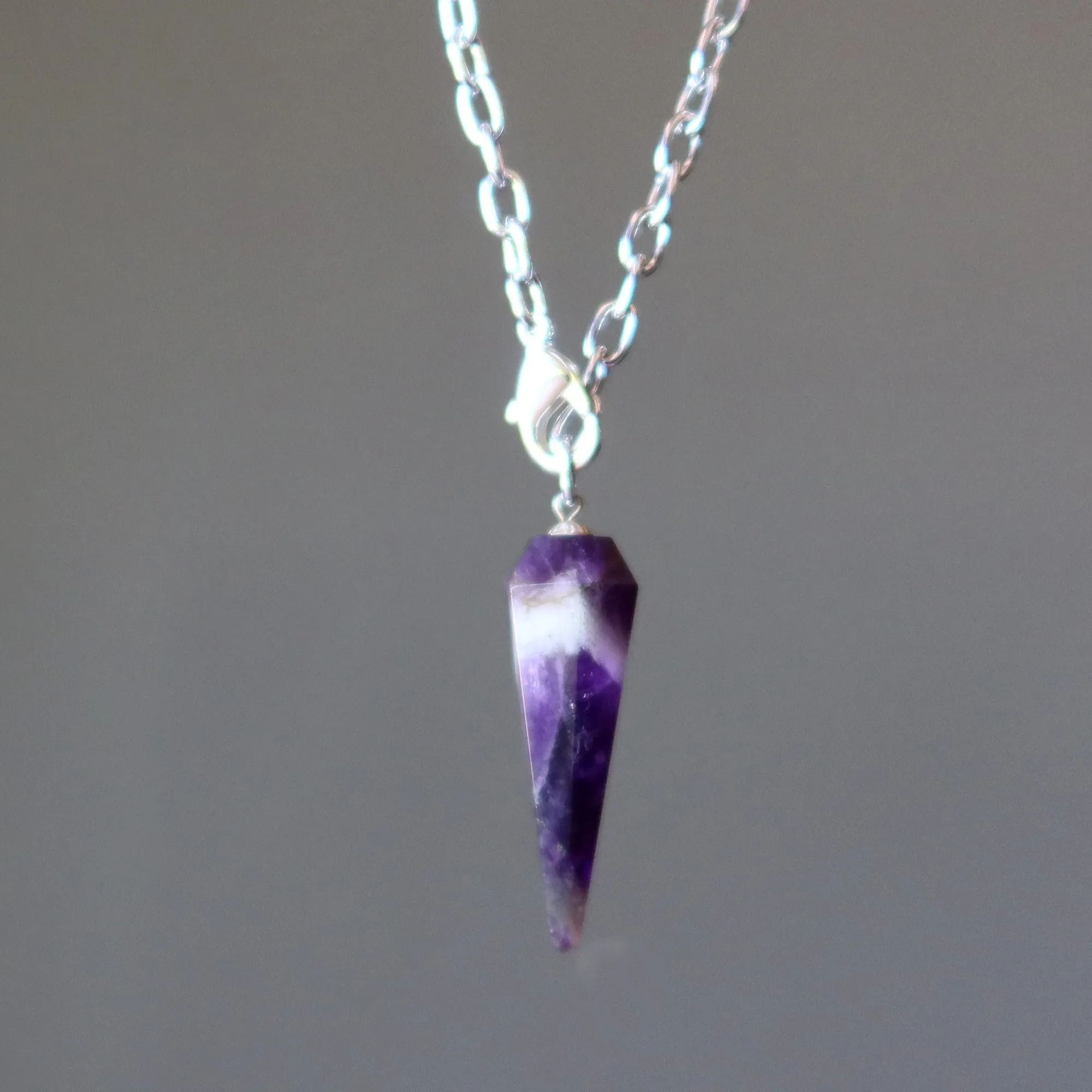 Amethyst Necklace Convertible Pendulum On the Go