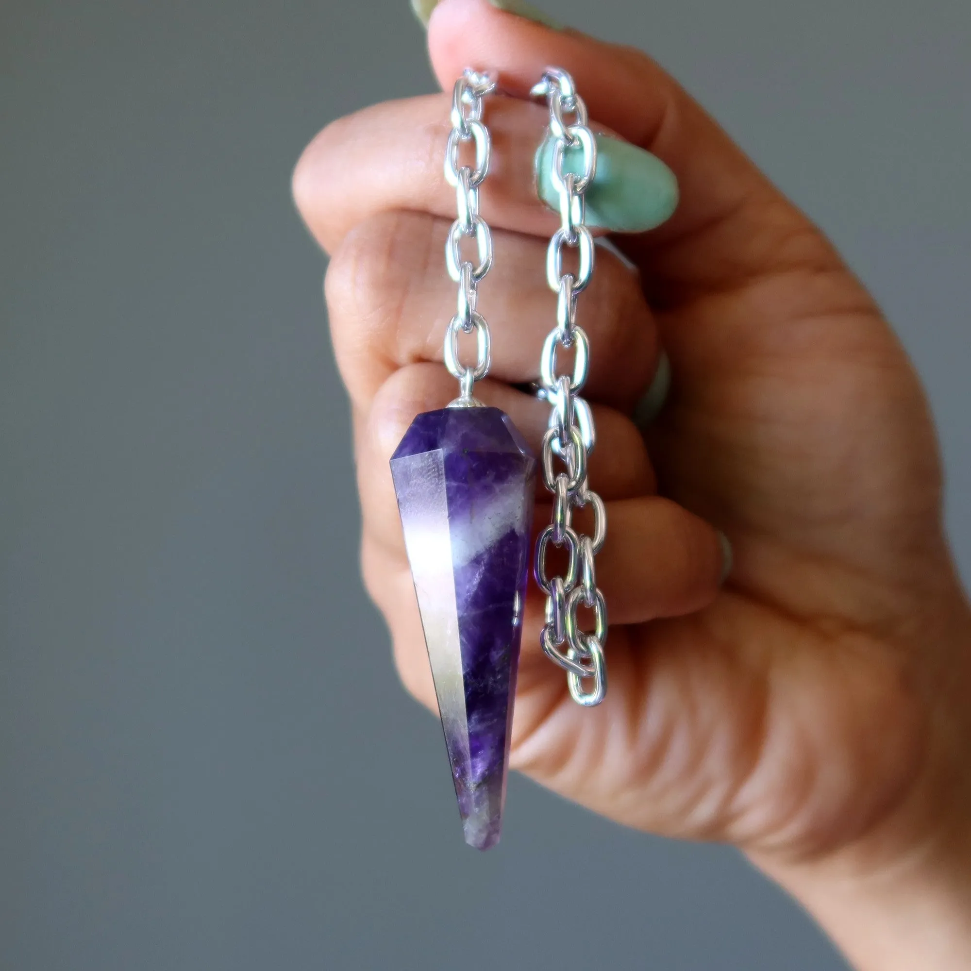 Amethyst Necklace Convertible Pendulum On the Go