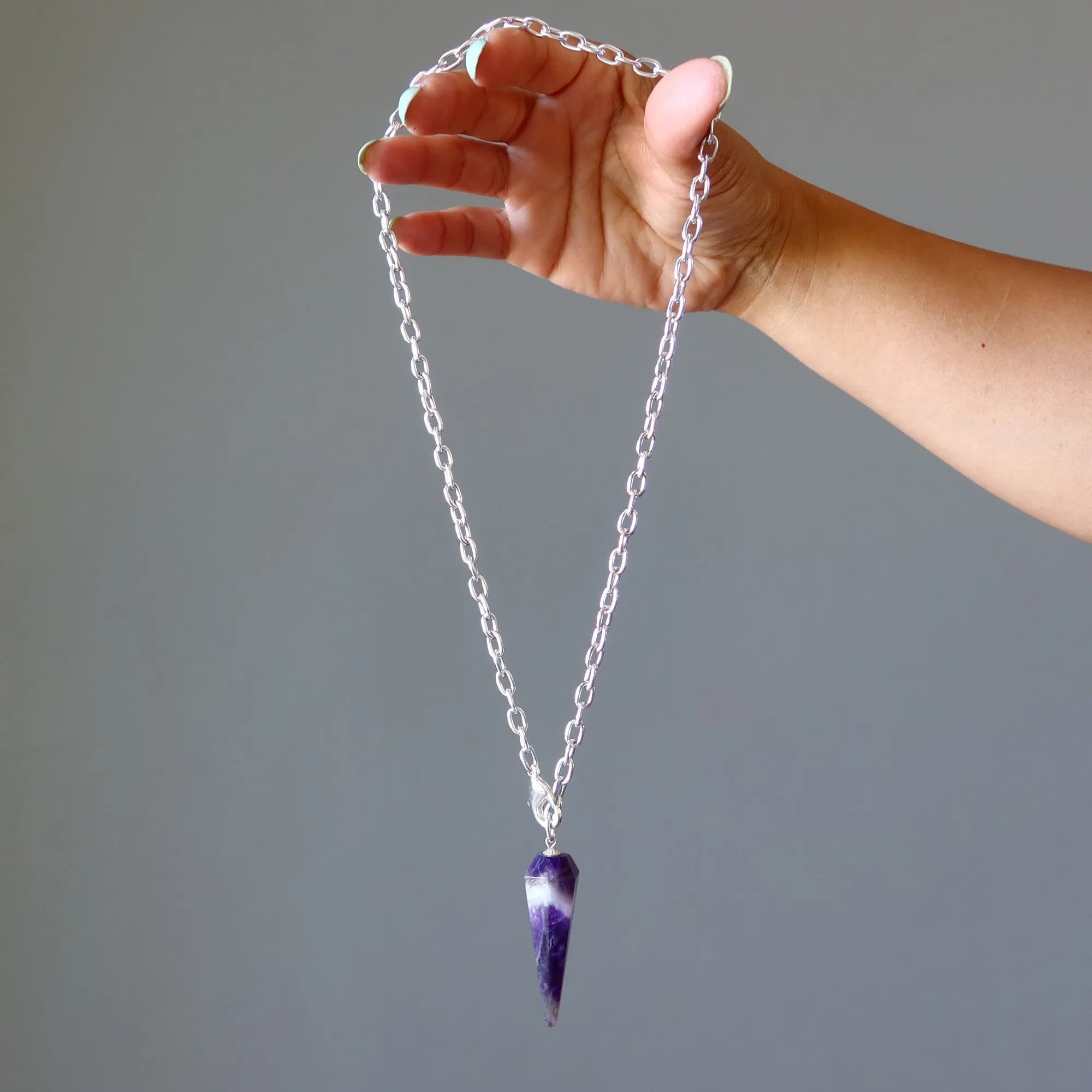 Amethyst Necklace Convertible Pendulum On the Go