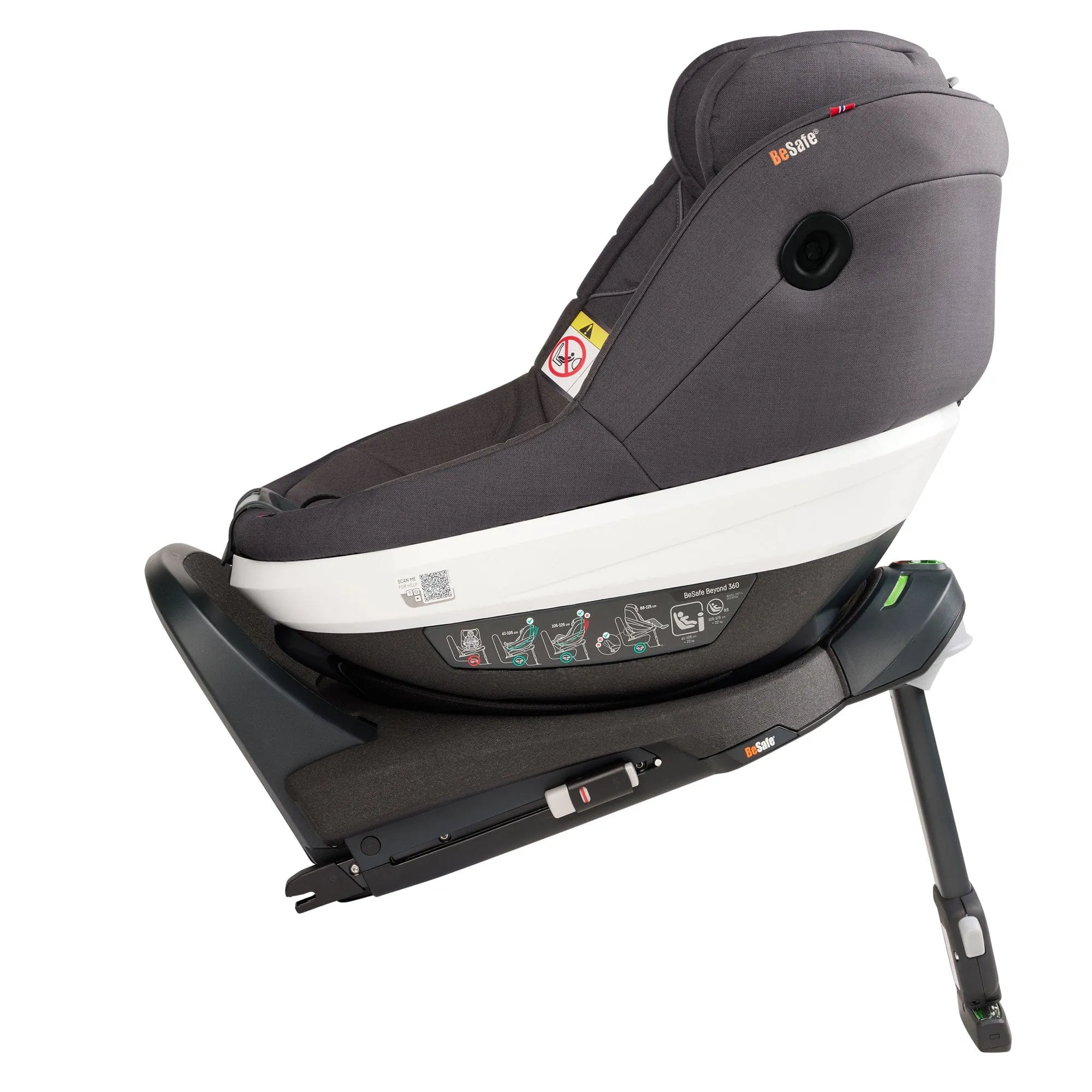 BeSafe Beyond 360 Car Seat & Base  in Dark Grey Melange