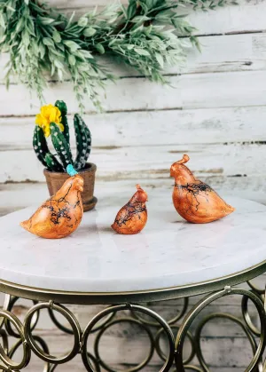 Burnt Orange Horse Hair Quail Set