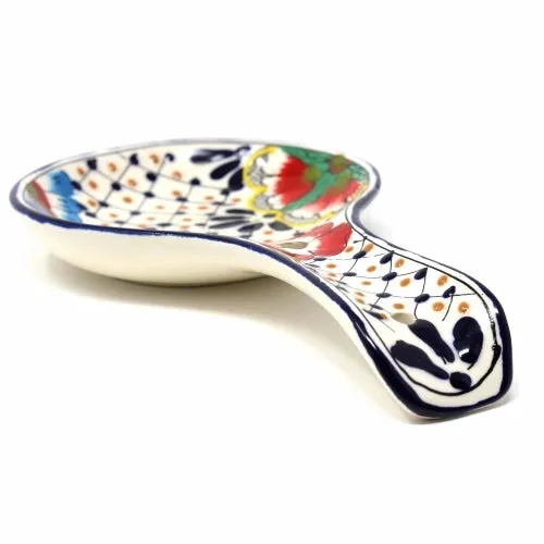 Colorful Dots and Flowers Spoon Rest