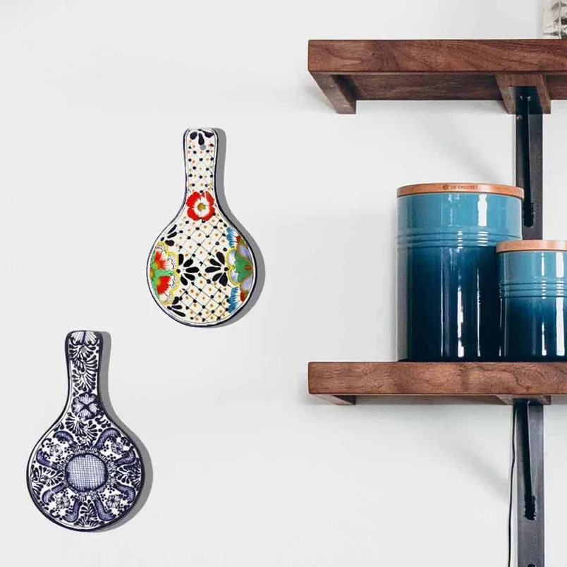 Colorful Dots and Flowers Spoon Rest