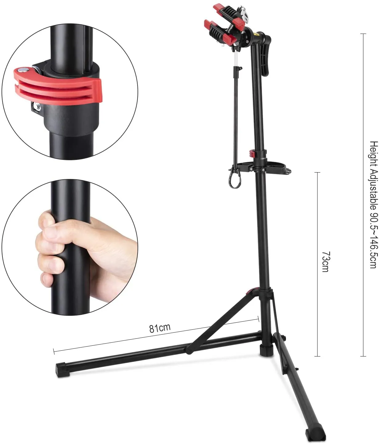 CXWXC Bike Repair Stand -Shop Home Bicycle Mechanic Maintenance Rack- Welded Head Height Adjustable