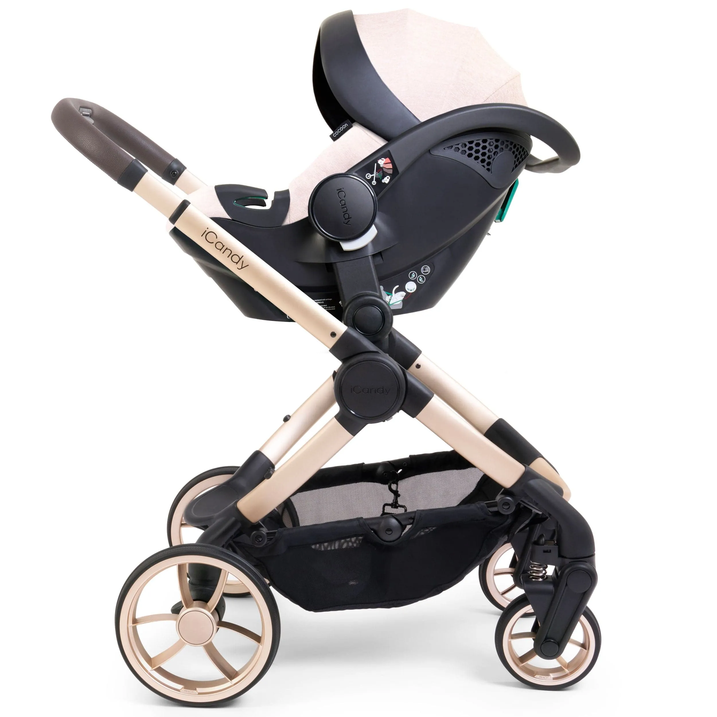 iCandy Peach 7 Complete Bundle with COCOON Car Seat in Biscotti