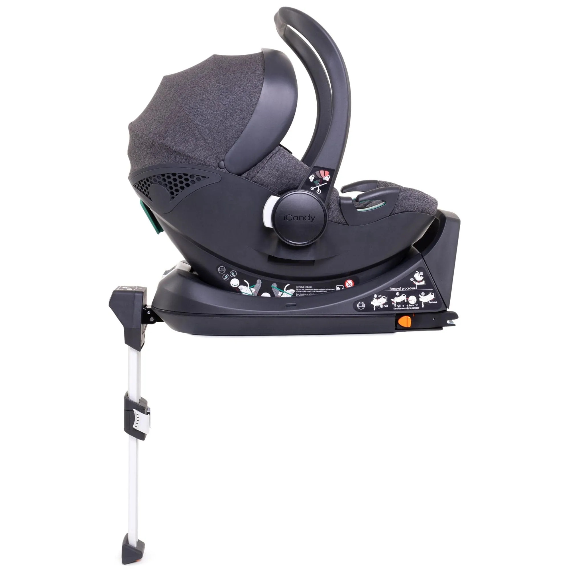 iCandy Peach 7 Complete Bundle with COCOON Car Seat in Dark Grey