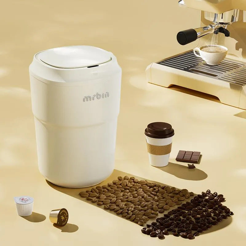 Innovative Coffee Cup-Inspired Motion Sensor Trash Can with Advanced Features