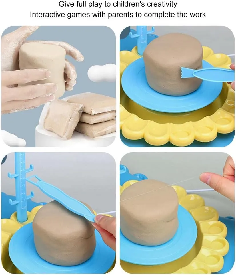 Kids Pottery Wheel Kit-Blue