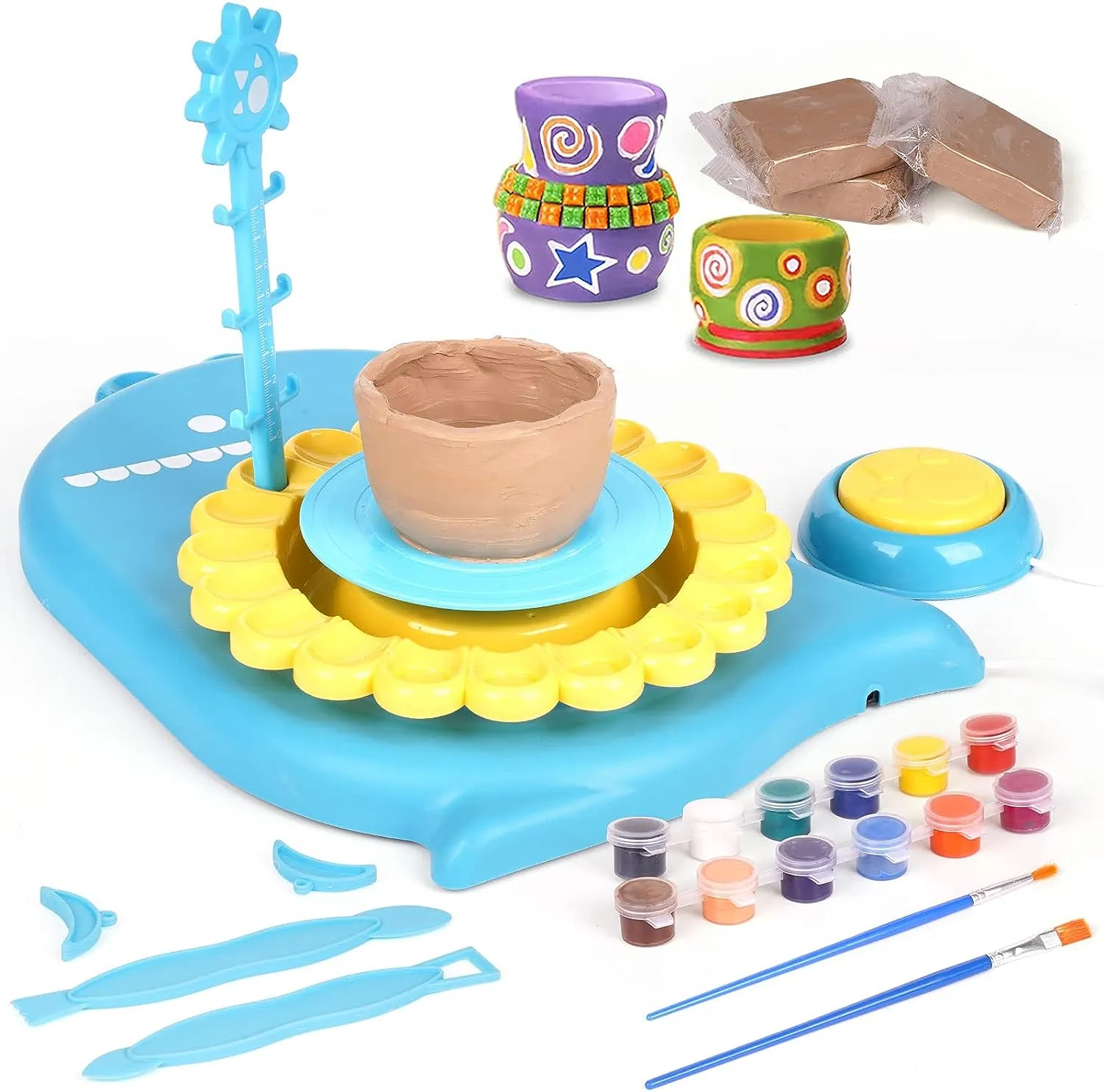 Kids Pottery Wheel Kit-Blue