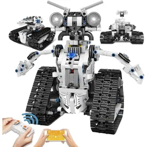 MOC  Compatible  MK 15046 Technical Building Block APP Remote Control Transbot Robot 3 In 1 Model MOC Bricks Kids DIY Toys