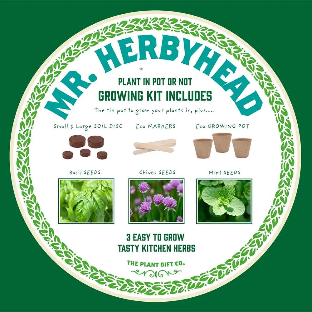 Mr Herbyhead Herb Growing Kit by The Plant Gift Co.