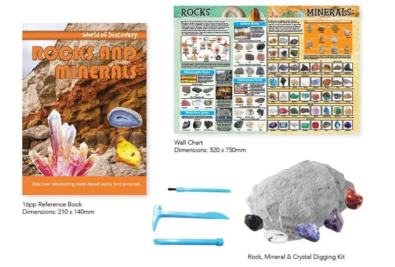 World Of Discovery Rocks And Minerals Educational Box Set